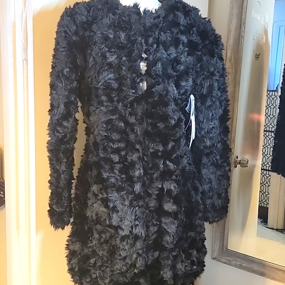 Live A Little Faux Fur Coat Meduim